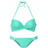 s.Oliver Push-Up-Bikini, Damen türkis, Gr.34 Cup C,