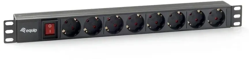 Equip 333283 Stromverteilereinheit (PDU) 8 AC-Ausgänge 1U Schwarz