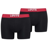 Levi's Levi's® Boxershorts, (Packung, 2er-Pack), mit breitem Logobund Levi's® black/red