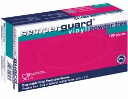 Semperguard® Einmalhandschuhe, Vinyl, puderfrei 3000001444 , 1 Packung = 100 Stück, Größe S