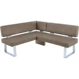 K+W Komfort & Wohnen Eckbank K+W KOMFORT & WOHNEN "Santos II", beige (sand), B:180cm H:87cm T:157cm, 100% Polyester, Sitzbänke, Eckbank, gepolstert, Eckbank, wahlweise langer Schenkel 180cm rechts oder links