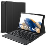 Earto Samsung Tab A8 Hülle mit Tastatur, Smart Touchpad, Ultradünne Magnetische, Type C Wiederaufladbar Tastatur für Tab A8 10.5 Zoll 2021, Samsung Galaxy Tab A8 Tastatur (SM-X200/X205/X207), Schwarz