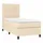 vidaXL Boxspringbett mit Matratze Creme 100x200 cm Stoff