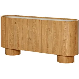 Jahnke CIRCO SB 160 Sideboard 160 cm Marmor Weiß/Montana Eiche Holzwerkstoff