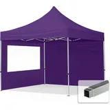 TOOLPORT Faltpavillon Economy 3 x 3 m inkl. 2 Seitenteile lila 59009