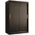 abiks möbel Schwebetürenschrank RIFLO WAVE 120 x 200 x 62 cm Schwarz