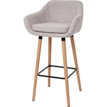 MCW Barhocker Vaasa T381, Barstuhl Tresenhocker MVG-zertifiziert ~ Textil, creme grau