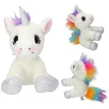 DEPESCHE Ylvi Kuscheltier Einhorn 21 cm Weiß