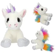 DEPESCHE Ylvi Kuscheltier Einhorn 21 cm Weiß