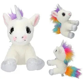 DEPESCHE Ylvi Kuscheltier Einhorn 21 cm Weiß