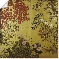 Artland Wandbild »Japanischer Wandschirm 18. Jahrhundert«, Pflanzen, (1 St.), als Leinwandbild, Poster, Wandaufkleber in verschied. Größen Artland Farbe Bild(er): bunt