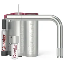 quooker deutschland gmbh Quooker Nordic Round Twintaps Küchenarmatur Voll-Edelstahl