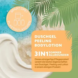 Puremetics 3in1 Dusch-Fluff Madagaskar: Vanille, Kokos & Mandel Peeling 250 g