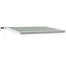 vidaXL Gelenkarmmarkise 4 x 3 m grün/weiß
