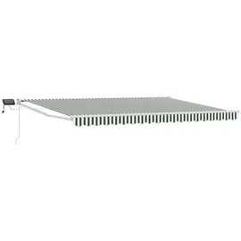 vidaXL Gelenkarmmarkise 4 x 3 m grün/weiß