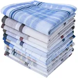 CoCoUSM Verschiedene Taschentücher für Herren, 100 % Baumwolle, weiche Einstecktücher, Schottenkaro-Design, Pack 6 - Pack 6