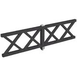 SKANHOLZ Brüstungsgeländer Andreaskreuz 335 cm Länge 84 cm Höhe Holz grau