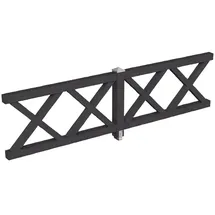 SKANHOLZ Brüstungsgeländer Andreaskreuz 335 cm Länge 84 cm Höhe Holz grau