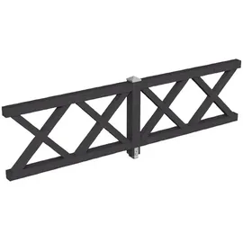 SKANHOLZ Brüstungsgeländer Andreaskreuz 335 cm Länge 84 cm Höhe Holz grau