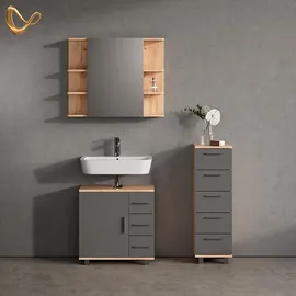 livinity Waschbeckenunterschrank Eisak, Goldkraft Eiche, 60 x 60 cm