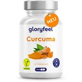 Curcuma Kapseln - 240 Stück - Curcumin aus 700mg Kurkuma Pulver (Original aus Indien) + Piperin aus schwarzem Pfeffer - Hohe Bioverfügbarkeit - 100% vegan & laborgeprüft