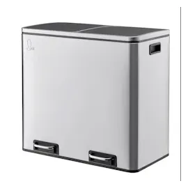 Svita TM2X24 Abfalleimer 48L Silber