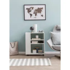 KADIMA DESIGN Regal `Brenta`: Elegantes Multifunktionsmöbel, Rollen, viel Stauraum Weiß, Holz, Rechteckig, 60x75x35 cm, Arbeitszimmer, Container