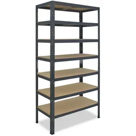 shelfplaza Schwerlastregal, anthrazit Metall, Rechteckig, 60x200x40 cm, Freizeit, Heimwerken, Werkstatt, Schwerlastregale