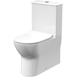 Stand-WC inkl. aufgestetztem Spülkasten aus strapazierfähigem Kristallporzellan - Hudson Reed
