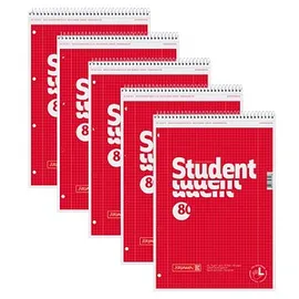 Brunnen Collegeblock A4 kariert rot