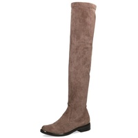 CAPRICE Stiefel Langschaft Overknee Textil Stretch Absatz Trend 9-25510-41, Größe:38.5 EU, Farbe:Braun