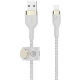 Belkin BoostCharge Pro Flex Lightning/USB-A 3m Weiß