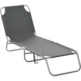 Outsunny Sonnenliege - 187Lx55Wx24Hcm - Grau
