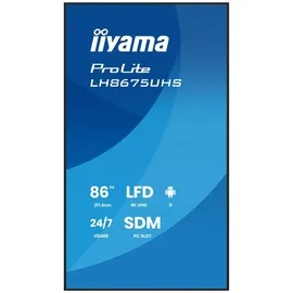 Iiyama ProLite LH8675UHS-B2AG 86" schwarz