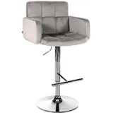 CLP Barhocker Los Angeles Samt grau/chrom