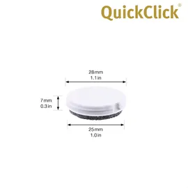 QuickClick Wagner QuickClick® Möbelgleiter Stuhlgleiter wendbar Wollfilz + Kunststoff - 8tlg-Set Ersatzgleiter - Duo - Durchmesser Ø 30 mm - für Basis Ø 30 mm - Made in DE - 15833200