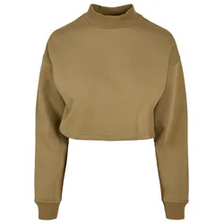 Sweatshirt URBAN CLASSICS "Urban Classics Damen", Damen, Gr. 5XL, grün (tiniolive), 65% Baumwolle, 35% Polyester, unifarben, Langarm, Sweatshirts