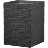 Scheurich Pflanzgefäß Muretto High 38 x 38 x 54 cm schwarz granit