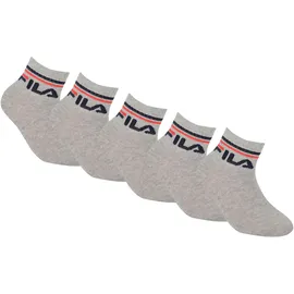 Fila JUNIOR UNISEX QUARTER PLAIN SOCKS 6-Paar Grau 27-30