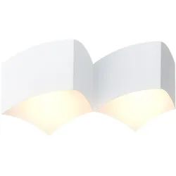 Design Wand Spot Leuchte Lampe Beleuchtung weiß 2-flammig WOFI 4340.02.06.0000