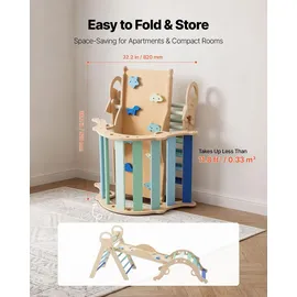 Vevor Kletterbogen 9-in-1 Kletterspielzeug Blau