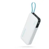 OEM Powerbank mit integriertem Usb-c-kabel, – Weiß