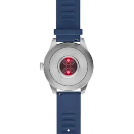Withings ScanWatch 2 42 mm silber, Silikonarmband blau