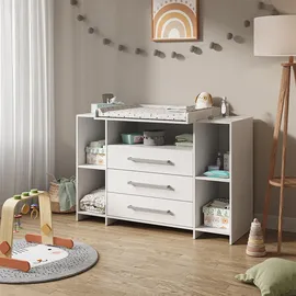 Vicco Wickelkommode Oskar, 143 x 100 cm, XL mit Schubladen