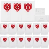 12 Beutel + 2 Filter fjm Staubsaugerbeutel für Miele 9917710 Hyclean 3D Efficiency Hoover Ersatzbeutel für Miele fjm Staubsauger Miele Compact C2 C1