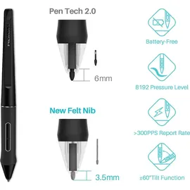Huion Kamvas Pro 24 4K (23.80", 5080 lpi), Grafiktablett, Schwarz