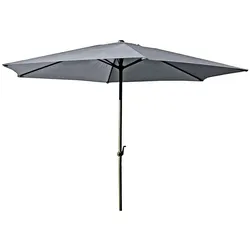 Sonnenschirm Sonnenschutz Schirm Garten Anthrazit D 300cm, 6 Streben
