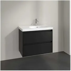 Villeroy & Boch Skyla Waschtischunterschrank 2 Auszüge, 772 x 596 x 439 mm, Volcano Black