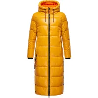 Navahoo Damen, warmer Winter Steppmantel mit Kapuze Schmuseengel Yellow Gr. XS - XS