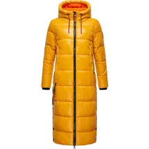 Navahoo Damen, warmer Winter Steppmantel mit Kapuze Schmuseengel Yellow Gr. XS - XS